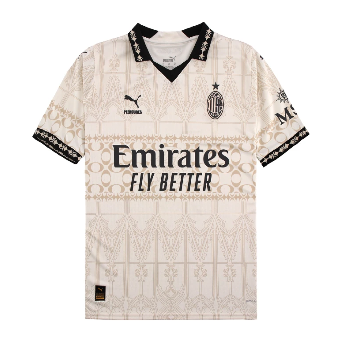 2023-24 AC Milan x Pleasures Special Edition Beige Jersey