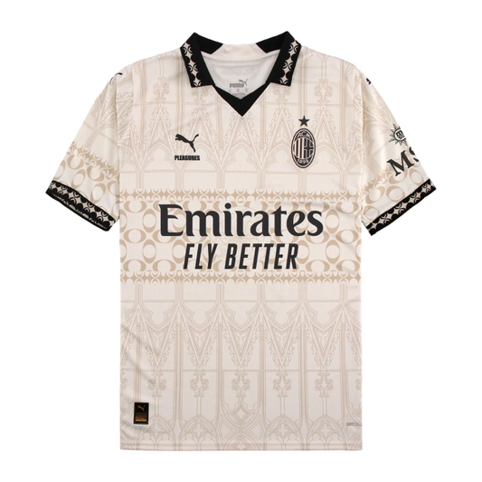 2023-24 AC Milan x Pleasures Special Edition Beige Jersey
